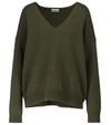 Co Cashmere V-neck Sweater In Hunter Green