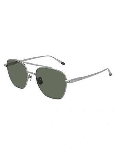 Brioni Br0089s Sunglasses In Silver Silver Green