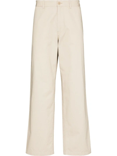 Wood Wood Stefan Tapered Trousers In Neutrals
