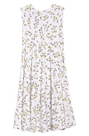 Nordstrom Kids' Easy Knit Dress In White Trailing Ditsy