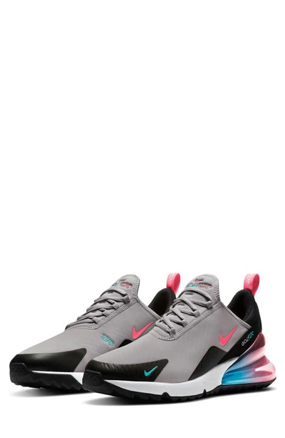 Nike Air Max 270 G Golf Shoe In Grey/ Pink/ White