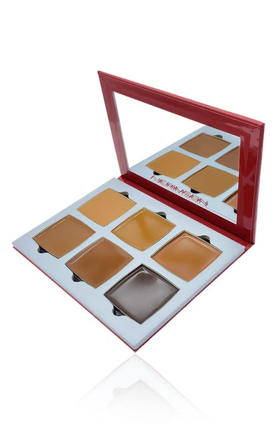 Aj Crimson Beauty Artist Kit Dual Skin Creme Foundation Palette In Warm/ Deep