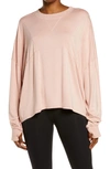 Free People Fp Movement Runner Up Long Sleeve Shirt In Shell Pink