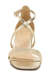 Naturalizer Tiff Block Heel Sandal In Dark Gold