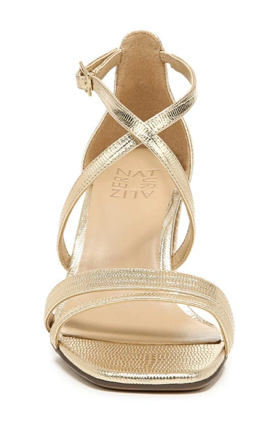 Naturalizer Tiff Block Heel Sandal In Dark Gold