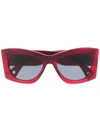 Lanvin Mother & Child 54mm Butterfly Sunglasses In Red