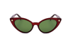 Lanvin Dramatic Plastic Cat-eye Sunglasses In Green / Wine