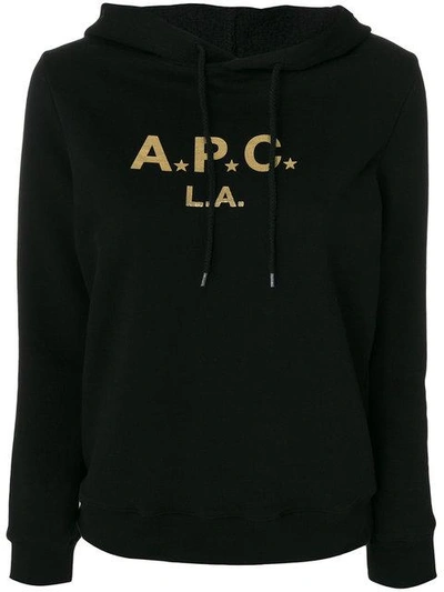 Apc Black & Gold Logo Hoodie