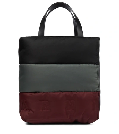 Marni Small Museo Soft Quilted Nylon Tote Bag In Multicolour