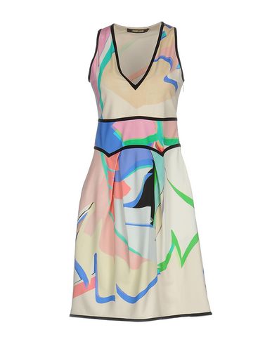Roberto Cavalli Sleeveless Mini Dress W/Contrast Trim, Rose/Nero/Lilla ...