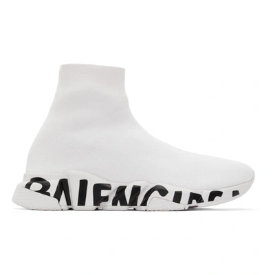 Balenciaga Speed Lt Graffiti Sole Sneaker Grey