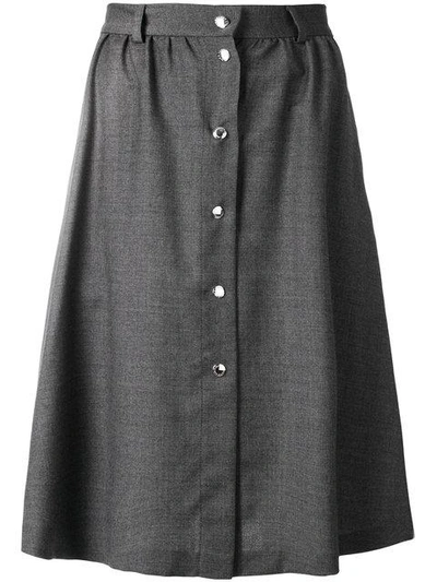 Maison Kitsuné Flared Buttoned Skirt