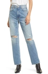 Slvrlake London High Waist Straight Leg Jeans In Time Worn