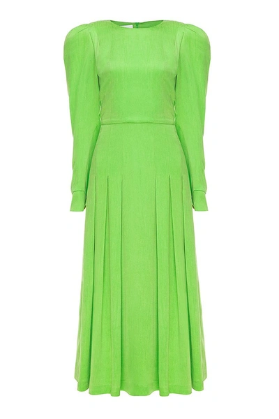Sara Tamimi Green Pleated Dress