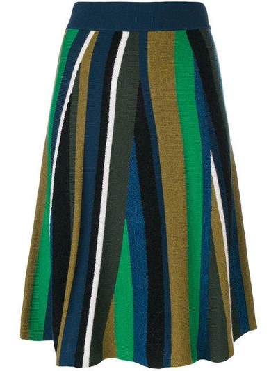 Kenzo Wool Knee-length Skirt In Navy Blue