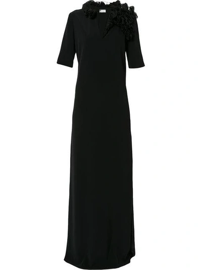 lanvin ruffle-accented evening dress main image 1