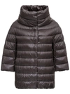 Herno Aminta Short Down Jacket In Grey Nylon