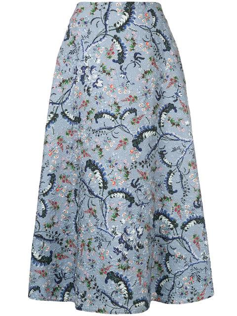 Erdem Embroidered Flared Skirt | ModeSens