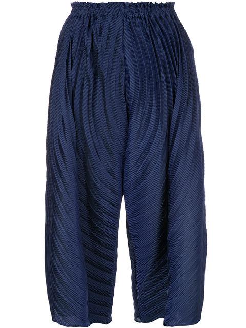 Issey Miyake Cropped Flared Trousers | ModeSens