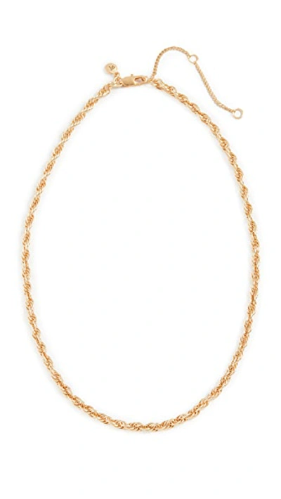 Madewell French Rope Chain Necklace In Vintage Gold