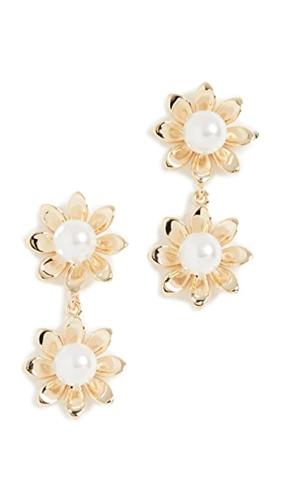 Shashi Daisy May Earrings In Gold/pearl