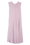 Nordstrom Kids' Easy Knit Dress In Pink Zephyr- White Stripe