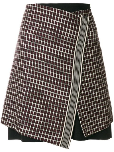 Etro Check Wrap Skirt