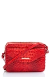 Brahmin Shea Croc Embossed Leather Crossbody Bag In Heat Melbourne