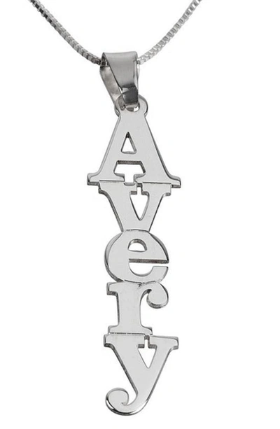 Melanie Marie Personalized Nameplate Pendant Necklace In Sterling Silver
