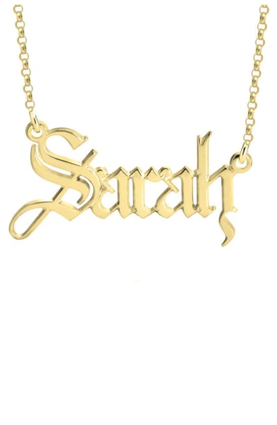 Melanie Marie Personalized Nameplate Necklace In Gold Plated