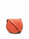 Chloé Marcie Logo-embossed Crossbody Bag In Orange
