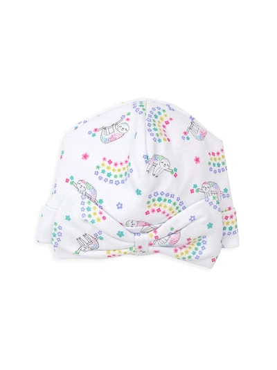 Kissy Kissy Baby Girl's Sweet Sloths Print Novelty Hat In Neutral