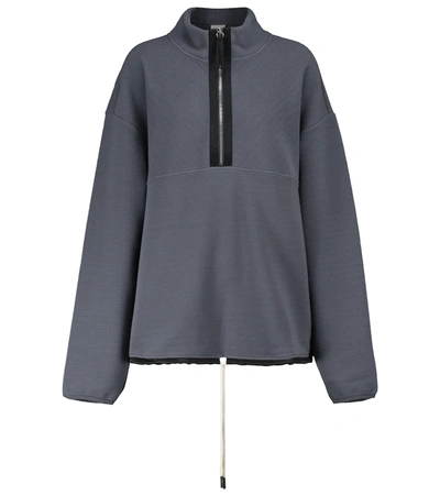 Varley Harding Ribbed Half-zip Sweatshirt In Deepest Slate