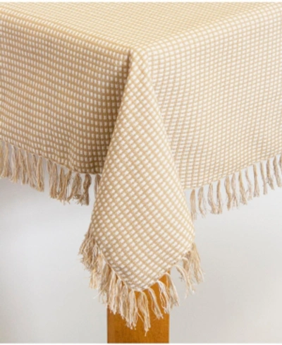 Lintex Homespun Ecru 100% Cotton Tablecloth 60"x84"