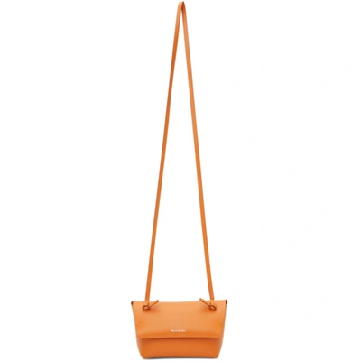 Acne Studios Alexandria Larg Shoulder Bag In Orange Leather