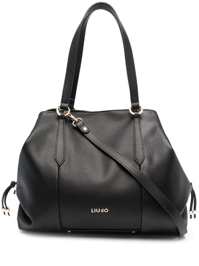 Liu •jo Faux Leather Tote Bag In 黑色