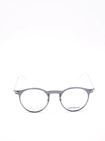 Montblanc Mb0099o Eyewear In Grey Silver Transpare