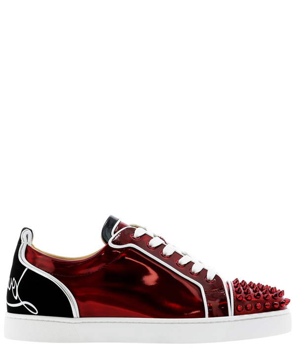 Christian Louboutin "fun Louis Junior Spikes" Sneakers In Red | ModeSens