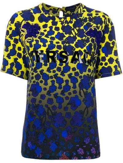 Versace Flower Print Blouse In Multicolour