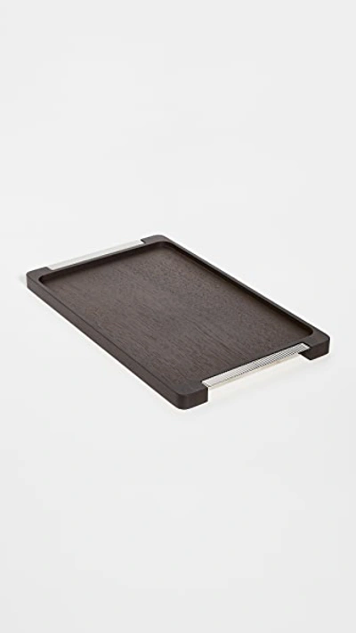 Georg Jensen Bernadotte Oak Tray With Stainless Steel