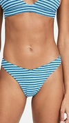 Frankies Bikinis Barb Terry Bikini Bottoms In Positano Stripe