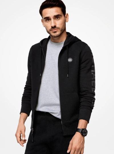 Michael Kors Logo Fleece Zip-up Hoodie | ModeSens