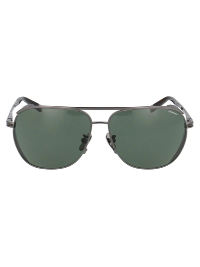 Chopard Eyewear Logo Embossed Aviator Frame Sunglasses In Grey