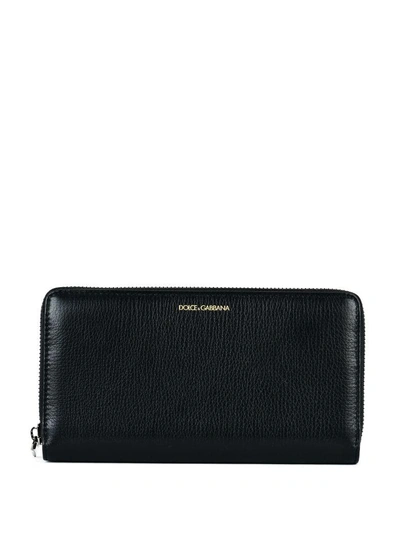 Dolce & Gabbana Textured Wallet In Black