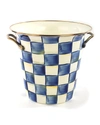 Mackenzie-childs Royal Check Wine Cooler In Blue/white