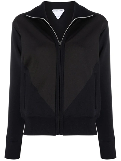 Bottega Veneta Triangle Motif Zipped Jacket In Black
