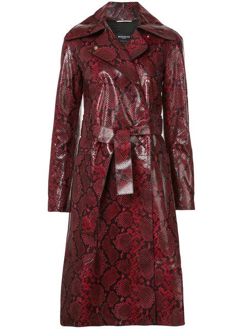 red snakeskin puffer jacket