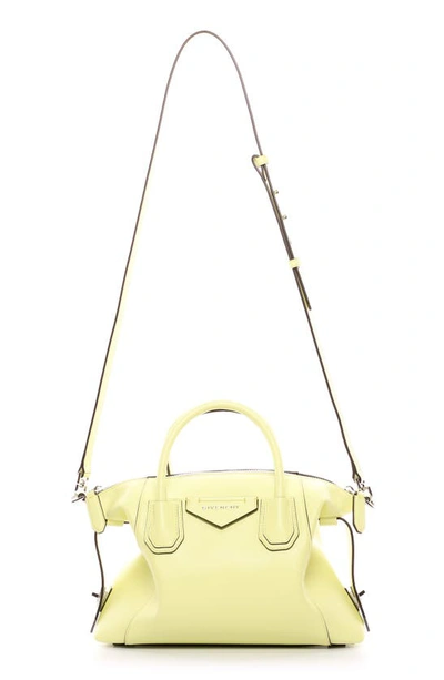Givenchy Small Antigona Soft Satchel Bag In Calfskin In Acid Yellow