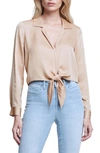 L Agence L'agence Annie Tie Front Blouse In Candied Ginger