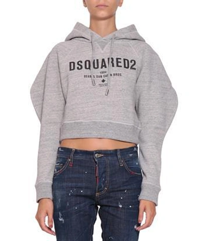 Dsquared2 Felpa cropped con logo DQ0433-D008F